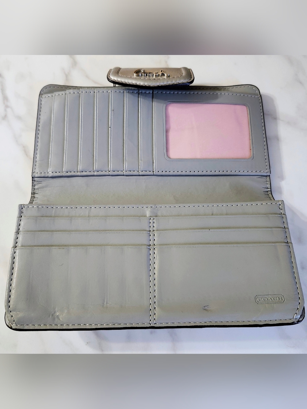Coach Ashley Leather Slim Envelope Wallet With Cherry Patch - Picture 4 of 11